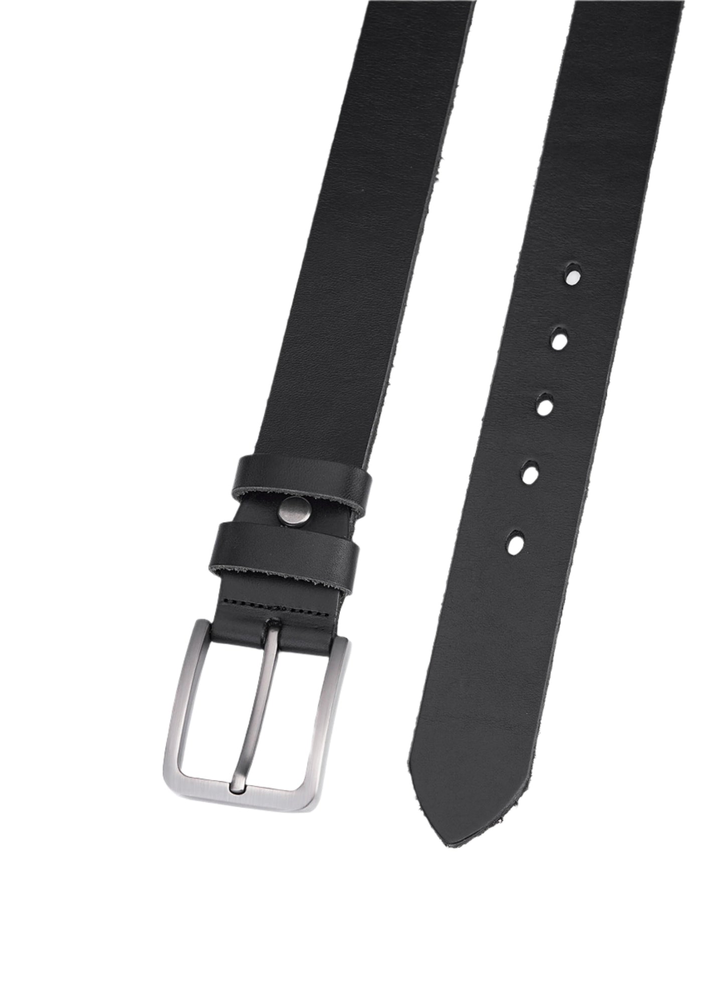 Set of 2 high-quality cowhide leather belts โ black and brown โ genuine leather & extremely durable โ stylish leather belts for men