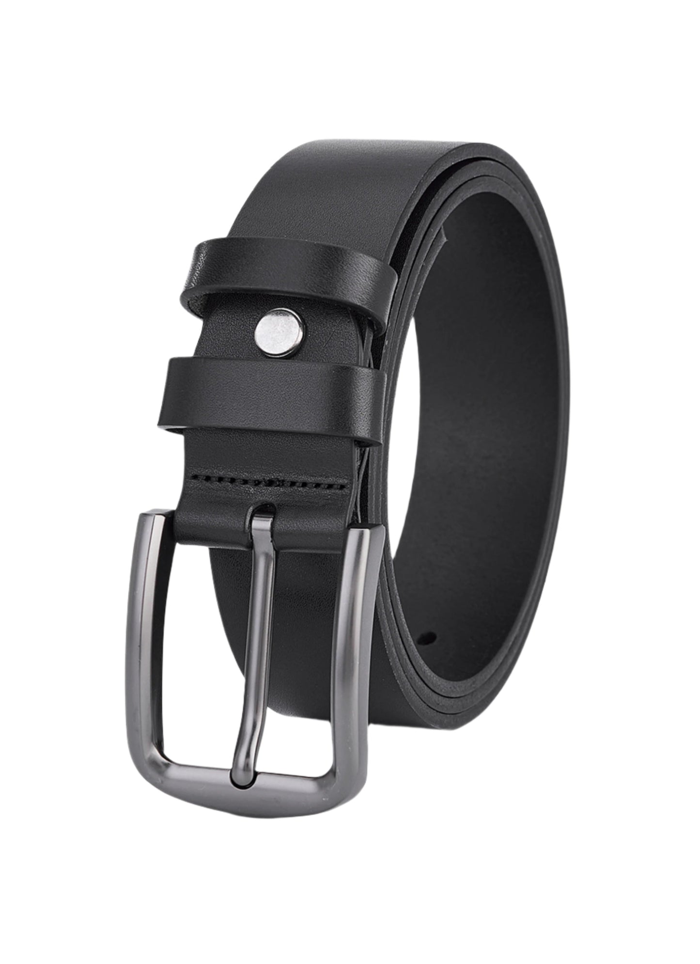 Luxury Pair of Leather Belts - Black & Brown - Full Leather & Sustainable - Premium Men's Belts for Style and Comfort