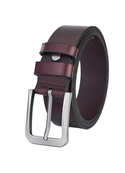 Luxury Brown Full Leather Belt for Men - Sustainable & Vintage Design - Premium Leather Leather Belt for a Timeless Look