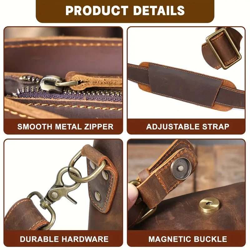 Retro Brown Messenger Bag | DENVER