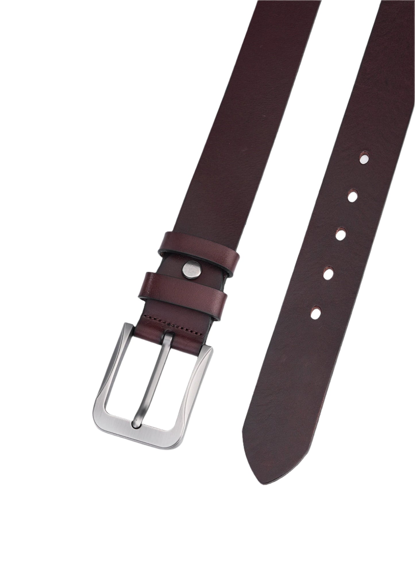 Luxury Brown Full Leather Belt for Men - Sustainable & Vintage Design - Premium Leather Leather Belt for a Timeless Look