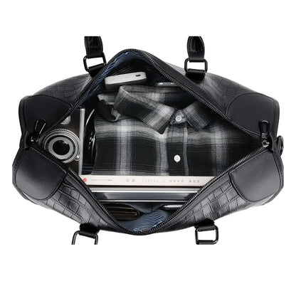 Premium Leather Weekender Duffle Bag | HUSTON