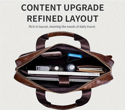 Leather Briefcase Crossbody Bag  | CHICAGO