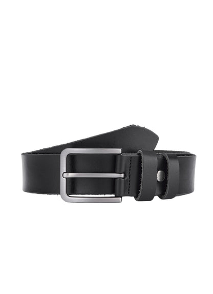 Luxury Ram Leather Belt for Men - Full Leather Black - Stylish and Durable Waist Belt