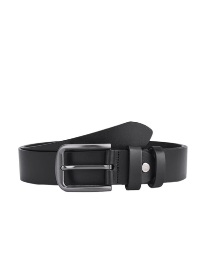 2 Pieces Luxury Full-Grain Leather Belts – Black & Cognac – Genuine Leather & Sustainable – Premium Men's Belts for Every Style