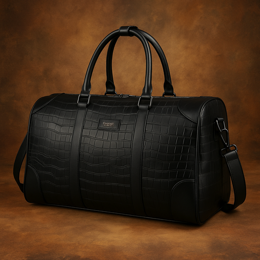 Premium Leather Weekender Duffle Bag | HUSTON
