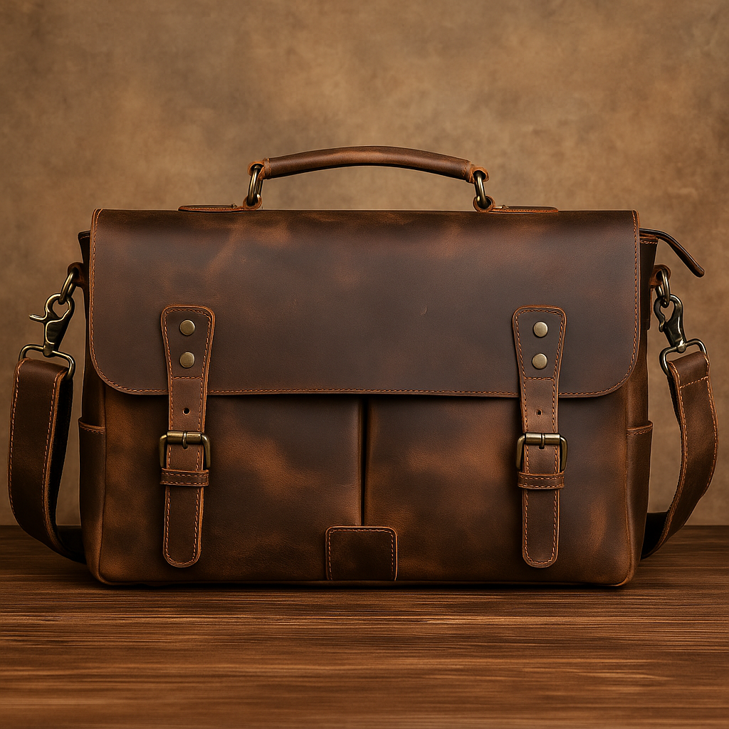 Retro Brown Messenger Bag | DENVER