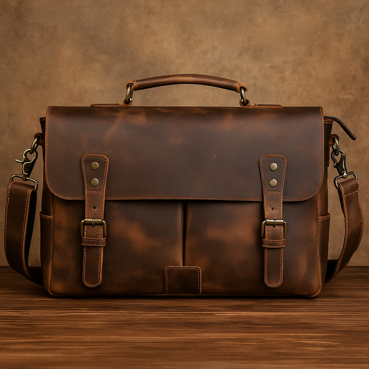 Retro Brown Messenger Bag | DENVER