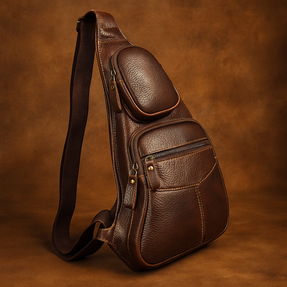 Adjustable Vintage Leather Sling Bag | TUCSON