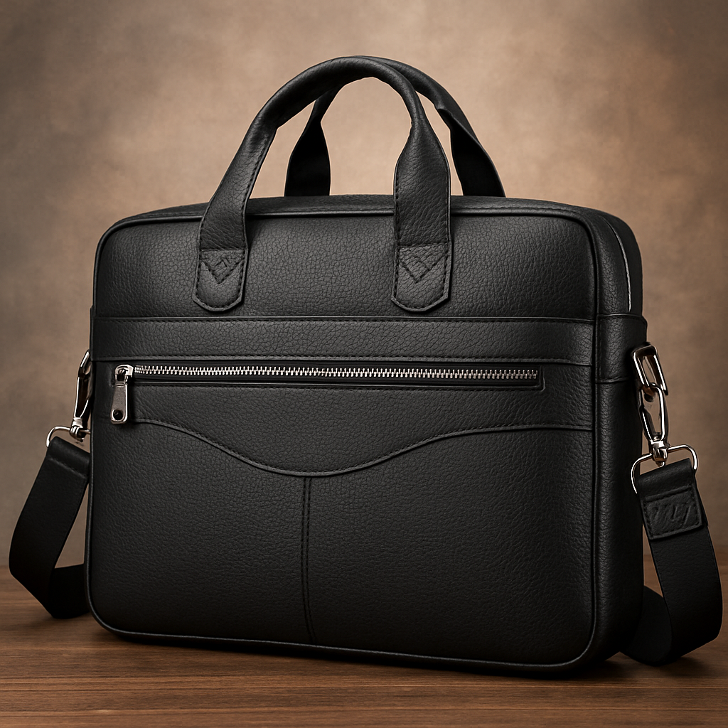 Leather Briefcase Crossbody Bag  | CHICAGO