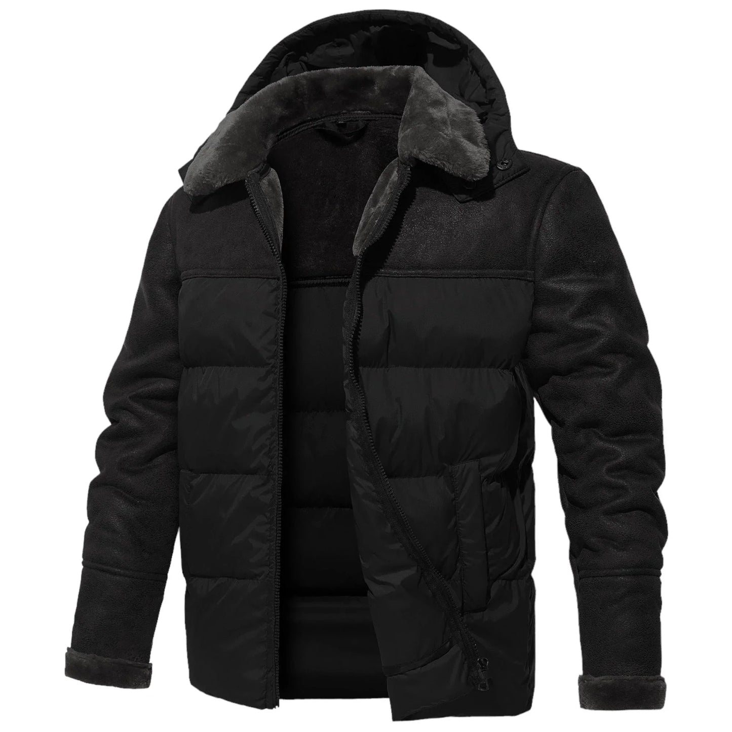 Puffer Cruiser - Luxurious Leather Jacket in Puffer Coat Style