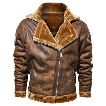 Rustic Rambler - Stylish Leather Jacket with Cozy Lining for Maximum Comfort