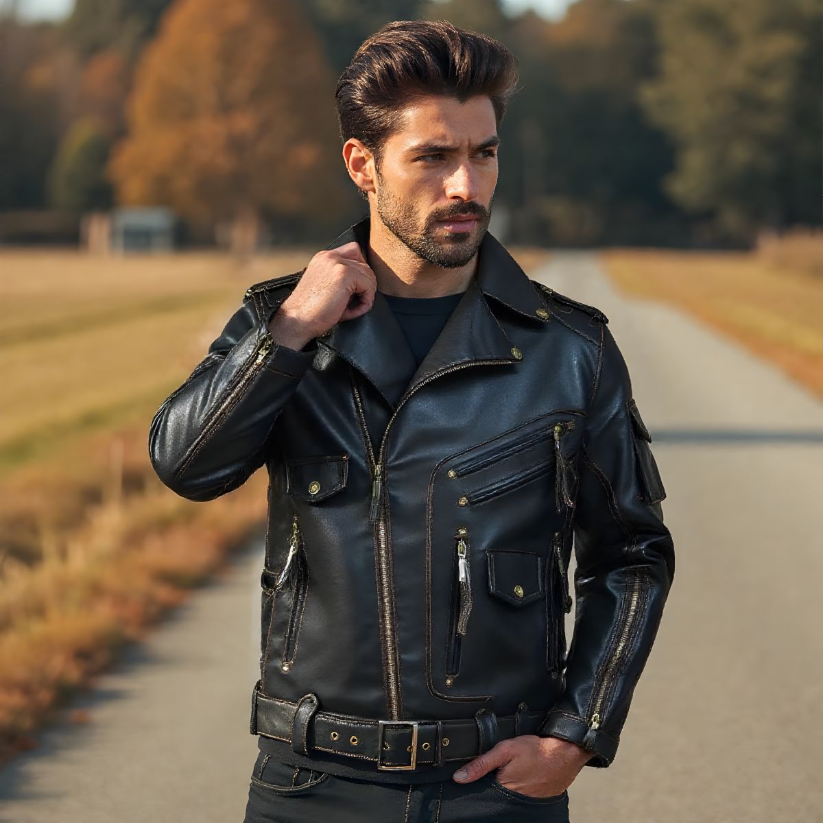 Mystic - Elegant Leather Jacket for a Sophisticated Style