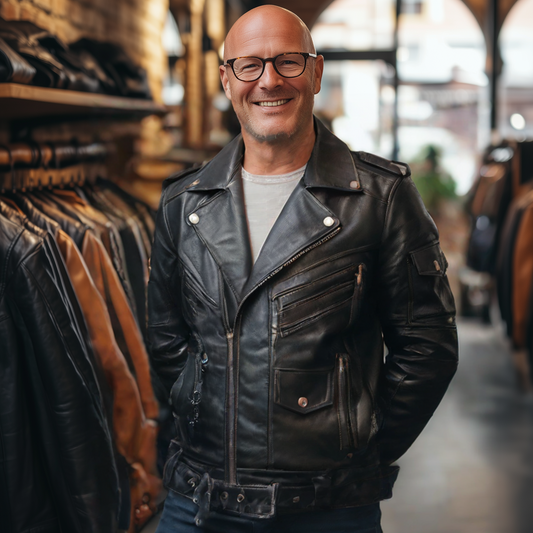 Chic Thunder Leather Jacket - Stylish and Durable Outdoor Clothing