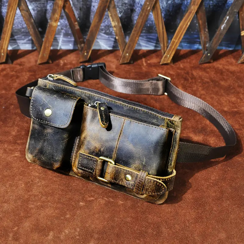 Vintage Leather Waist Bag | BROOKLYN