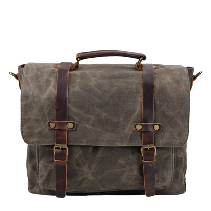 Canvas and Leather Messenger Bag | VANCOUVER