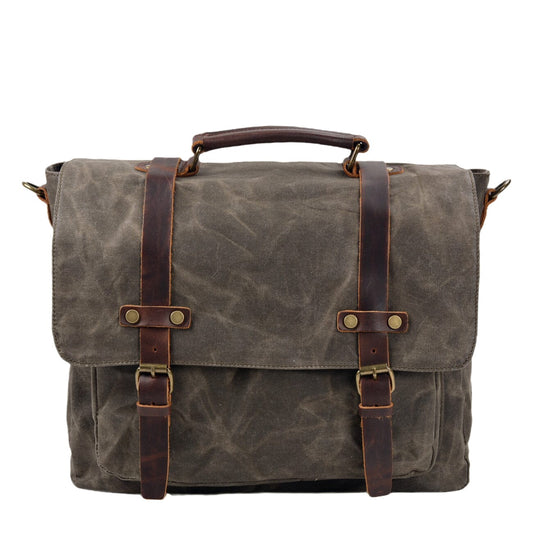 Canvas and Leather Messenger Bag | VANCOUVER