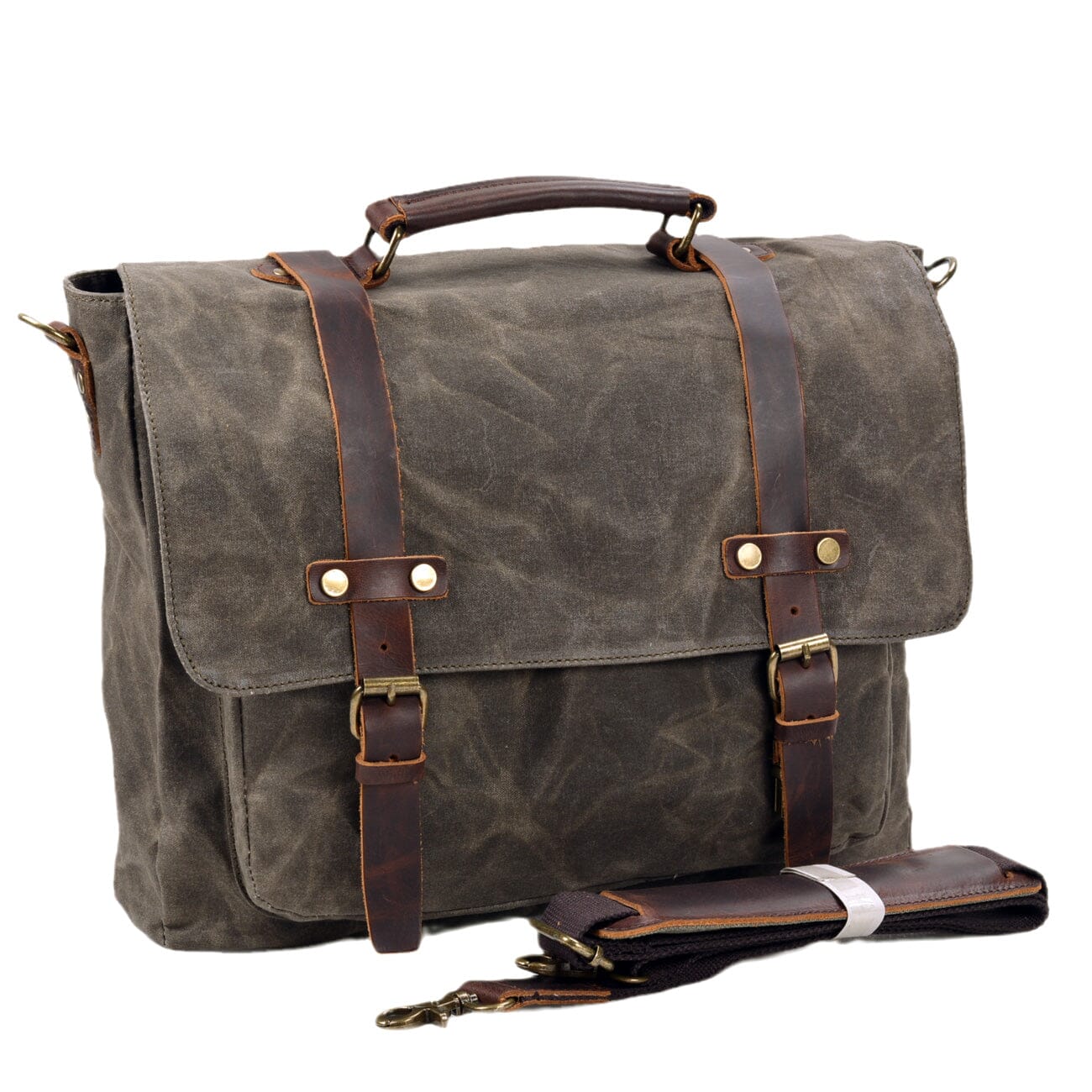 Canvas and Leather Messenger Bag | VANCOUVER