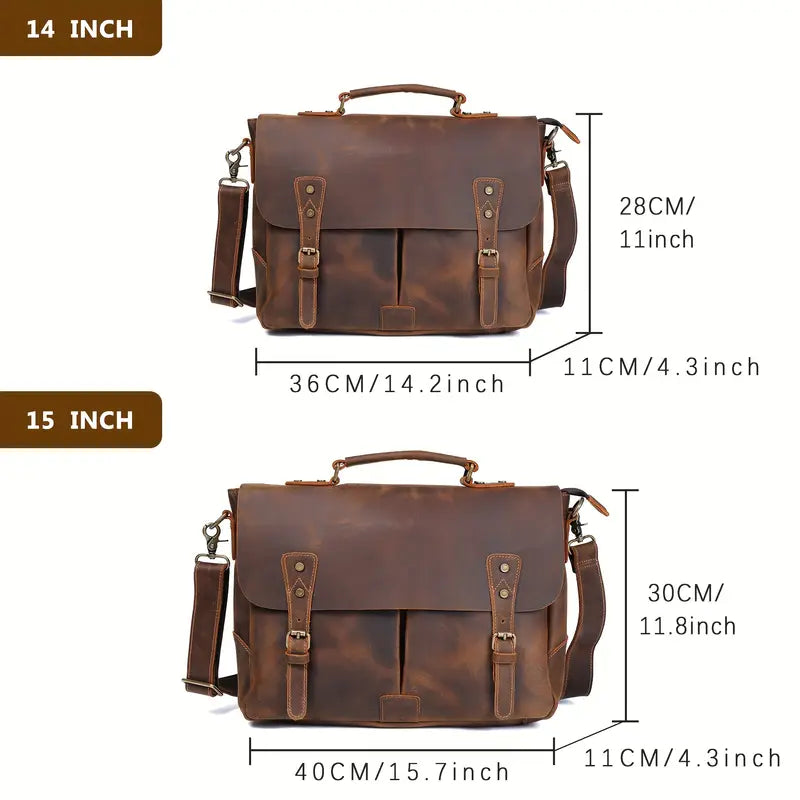 Retro Brown Messenger Bag | DENVER