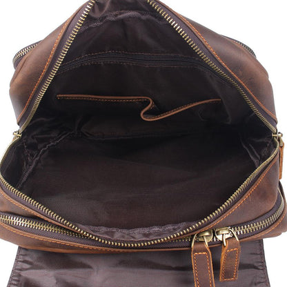 Brown Leather Backpack | BOSTON