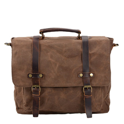 Canvas and Leather Messenger Bag | VANCOUVER