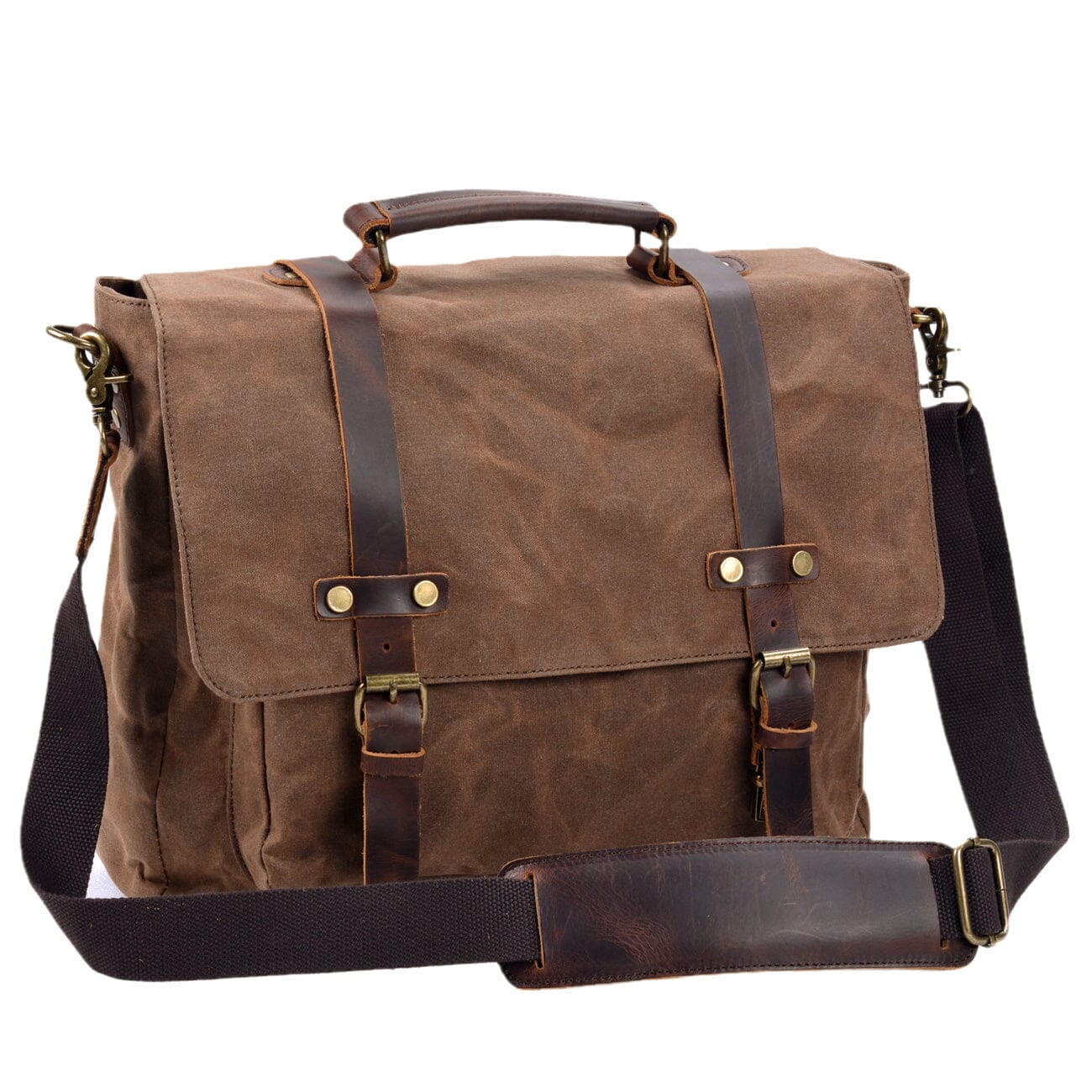 Canvas and Leather Messenger Bag | VANCOUVER