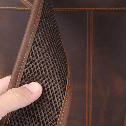 Brown Leather Backpack | BOSTON