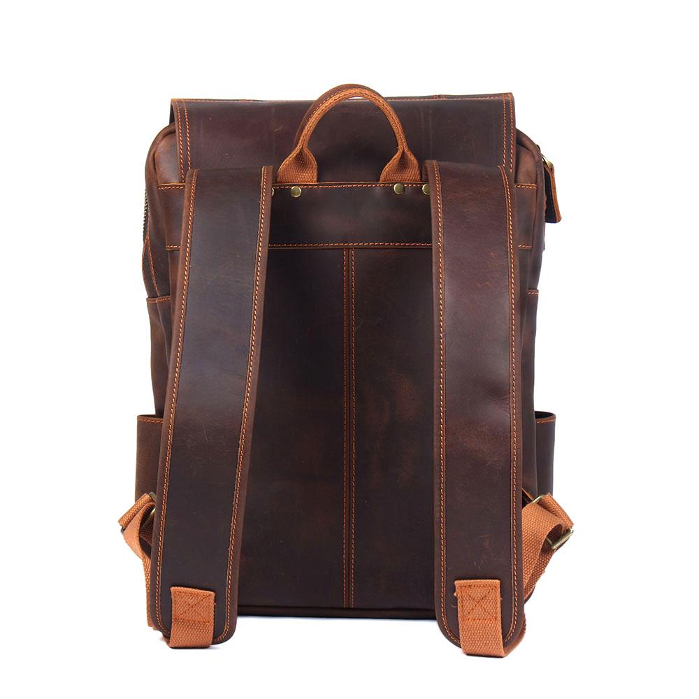 Brown Leather Backpack | BOSTON