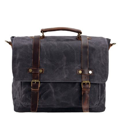 Canvas and Leather Messenger Bag | VANCOUVER