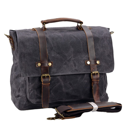Canvas and Leather Messenger Bag | VANCOUVER