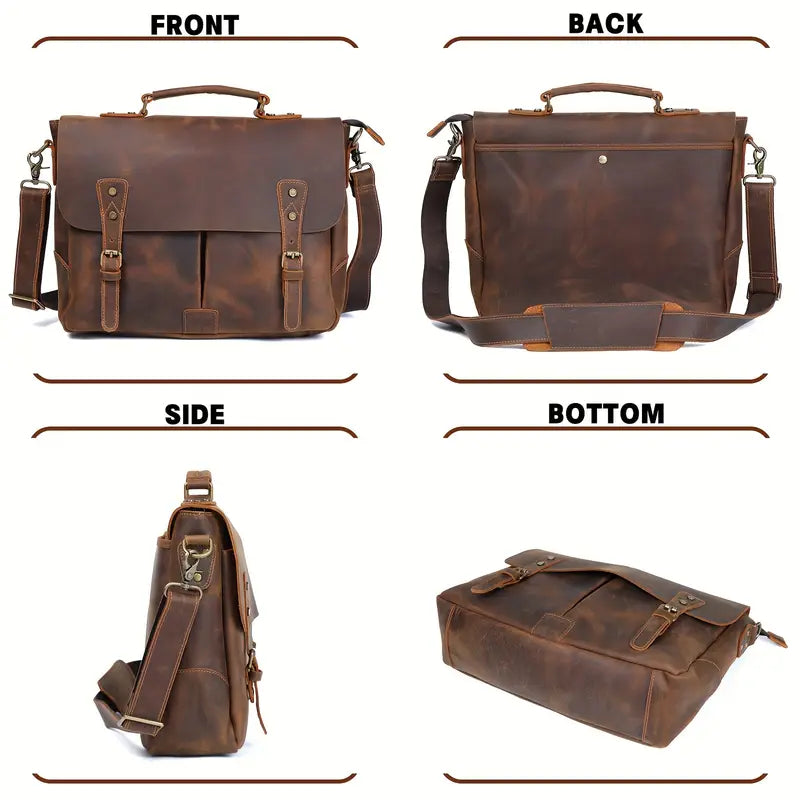 Retro Brown Messenger Bag | DENVER