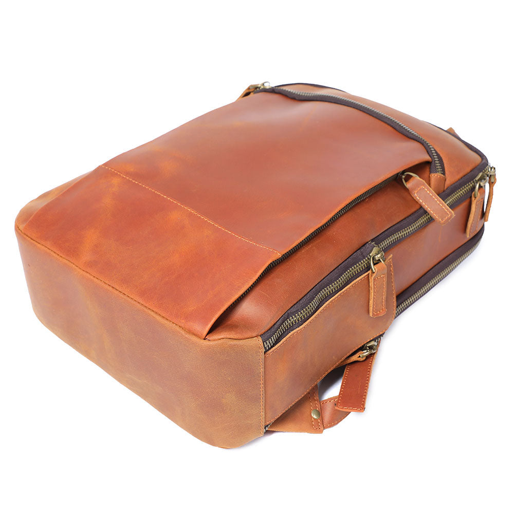 Leather laptop backpack | LARVIK