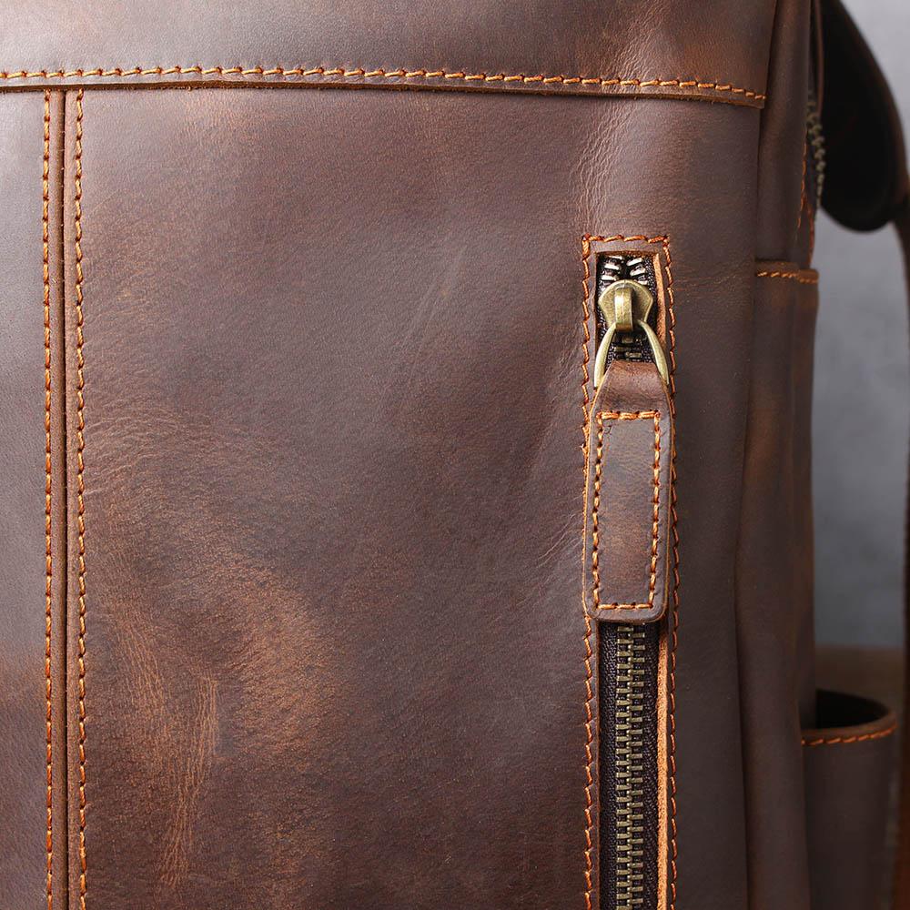 Brown Leather Backpack | BOSTON