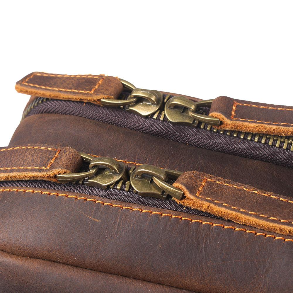 Brown Leather Backpack | BOSTON