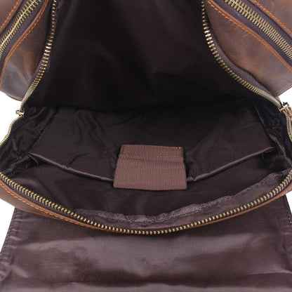 Brown Leather Backpack | BOSTON