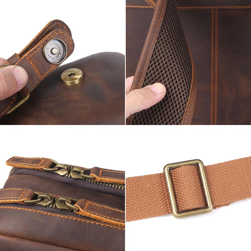 Brown Leather Backpack | BOSTON