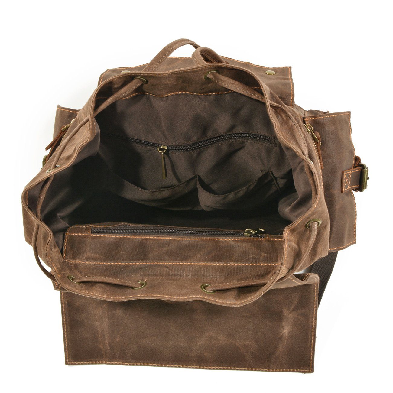 Canvas Zipper-Closure Backpack | MONTREUX