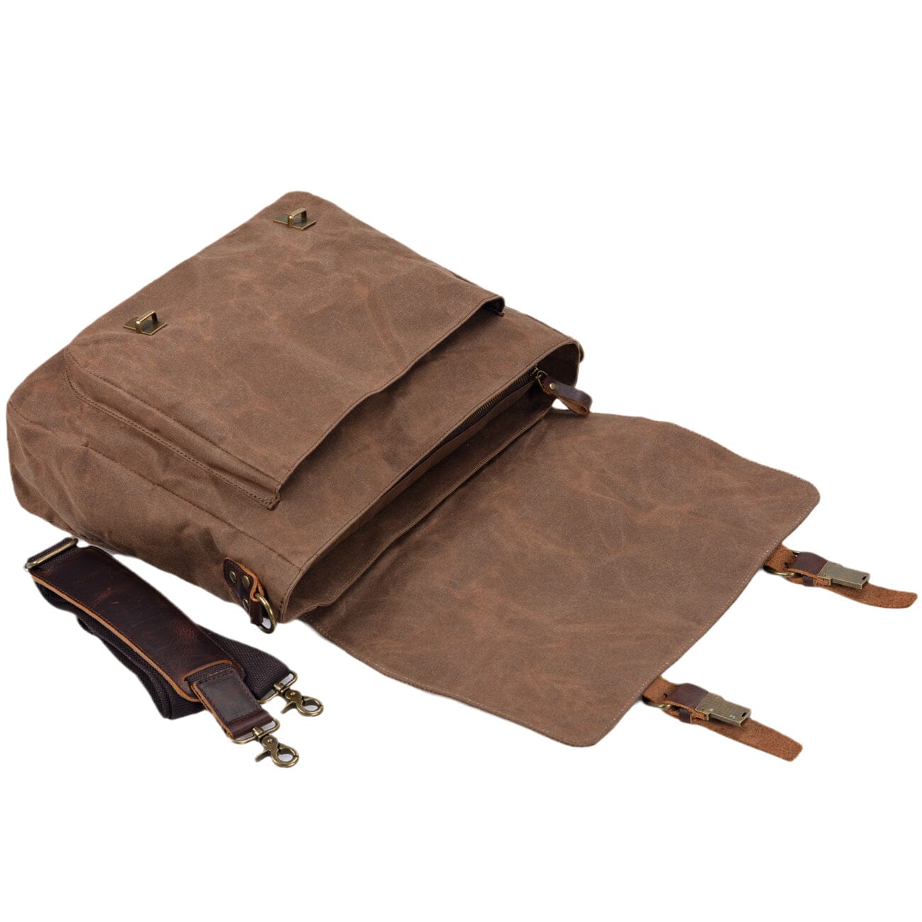 Canvas and Leather Messenger Bag | VANCOUVER