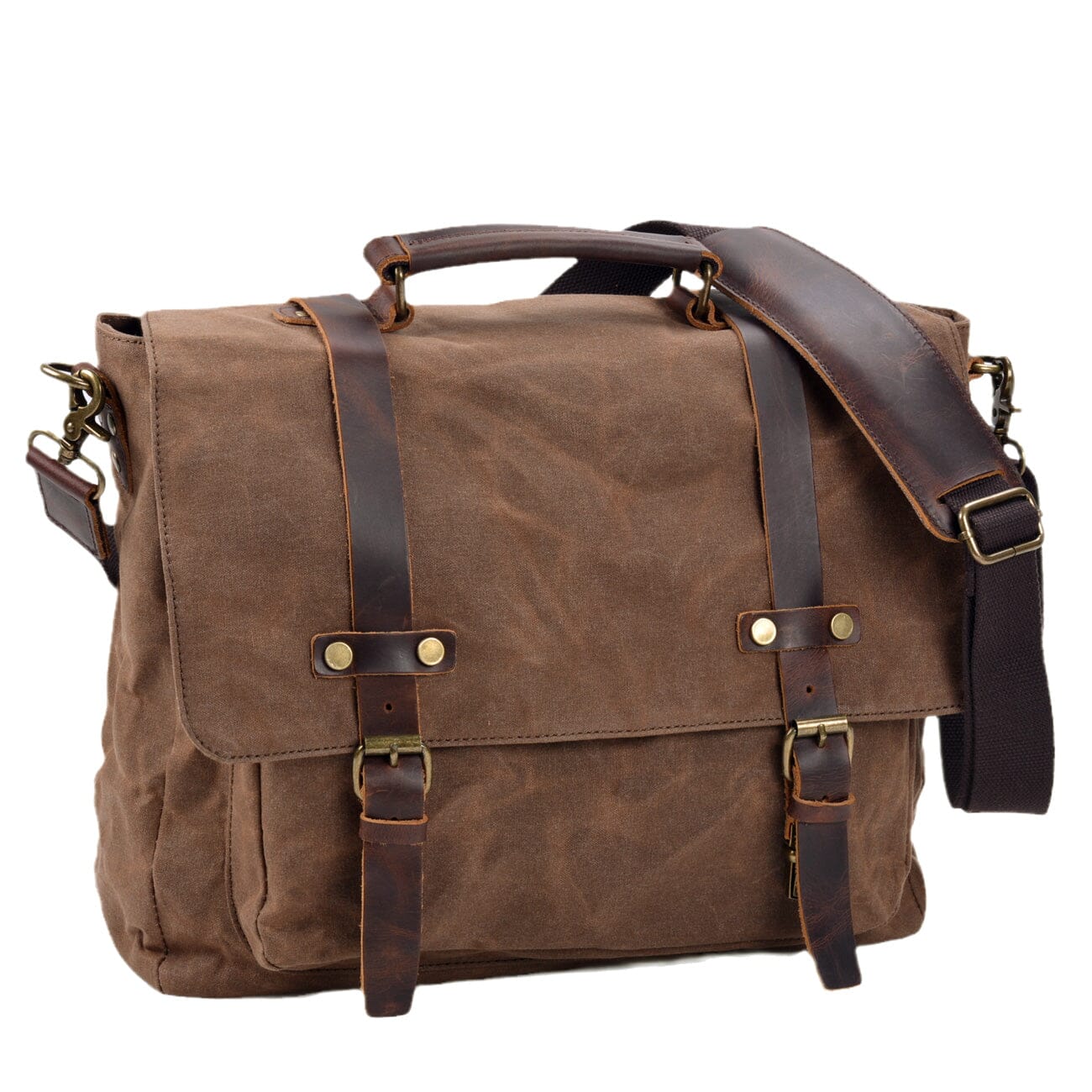 Canvas and Leather Messenger Bag | VANCOUVER