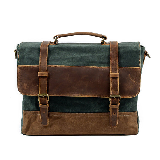 Waxed Canvas Messenger Bag | MOKALO